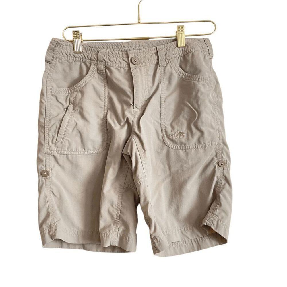 North Face Horizon 11 Short Women's 4 Beige Roll Up Cuff Hiking Outdoor